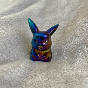 Aura Coated Titanium Pikachu Pokemon Carving / Figurine